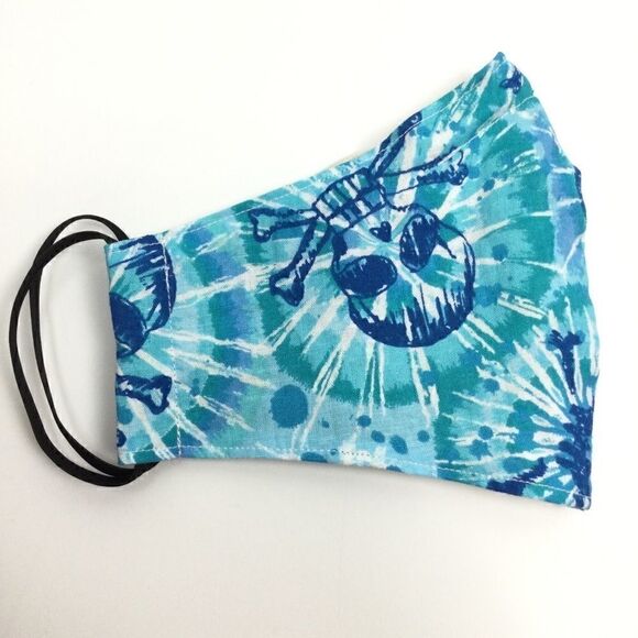 2/$15 - Skulls Mask, Face Mask, Blue Tie Dye Sugar Skulls, Skeleton Filti Filter - Picture 2 of 15